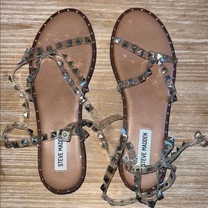 Steve Madden Brown Studded Sandals